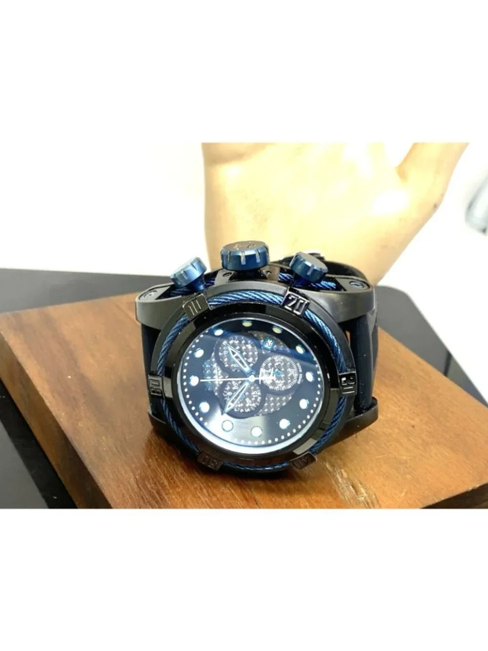 Invicta Men's Watch 19485 Reserve Bolt Zeus Swiss Black Chronograph Rubber Strap